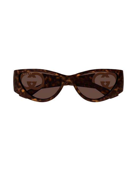 Gucci Black Gg1824S 002 Sunglasses Injected Cat Eye