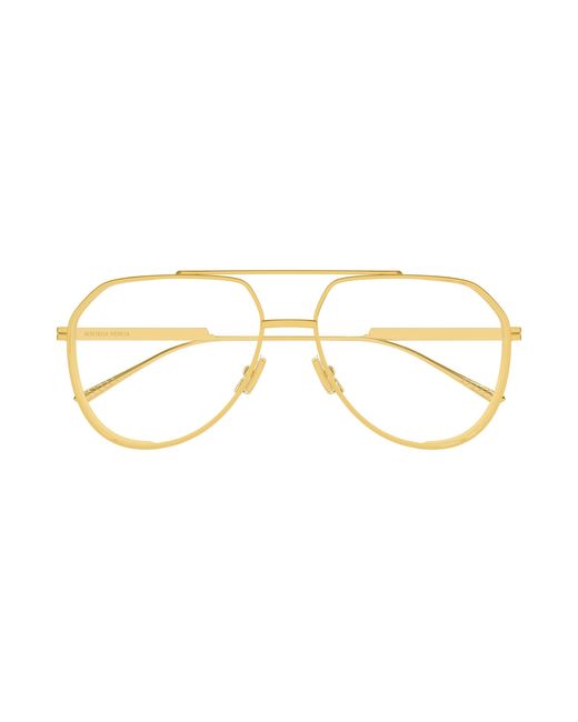 Bottega Veneta Black Bv1465S 005 Sunglasses Metal Transparent Pilot