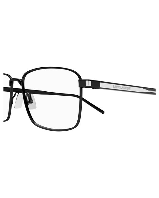 Saint Laurent Black Sl 666 001 Optical Frames Metal Transparent Squared