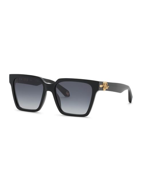Roberto Cavalli Black Src153M 700 Sunglasses Acetate Smoke Squared Normal Nuanced