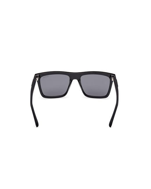 Guess Black Gu00166 01A Sunglasses Injected Smoke Squared Normal for men