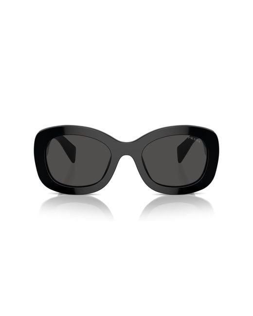 Prada Black Pr A13S 1Ab5S0 Sunglasses Acetate Round Normal