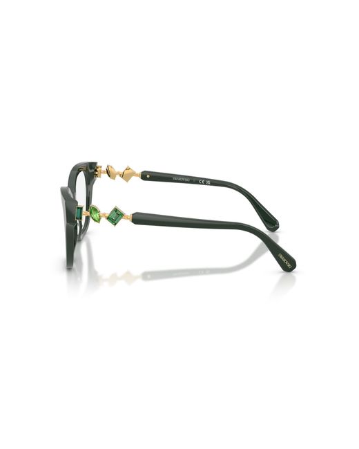 Swarovski Black Sk2048 1026 Optical Frames Acetate Squared Normal