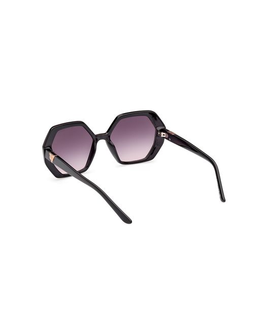 Guess Black Gu7879 01B Sunglasses Injected Geometric Normal Shaded