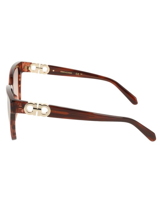 Ferragamo Black Sf2110S 656 Sunglasses Acetate Squared Normal