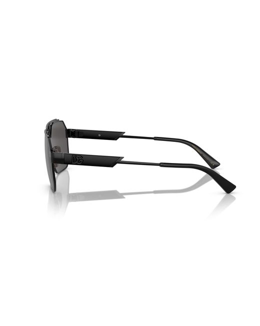 Dolce & Gabbana Black Dg2294 01/87 Sunglasses Steel Pilot Normal for men