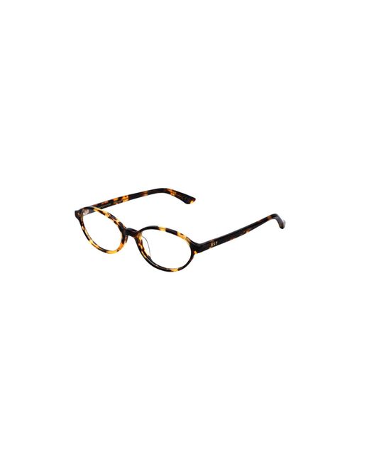 Retrosuperfuture Black Qnc Numero 04 Burnt Optical Frames Acetate Round