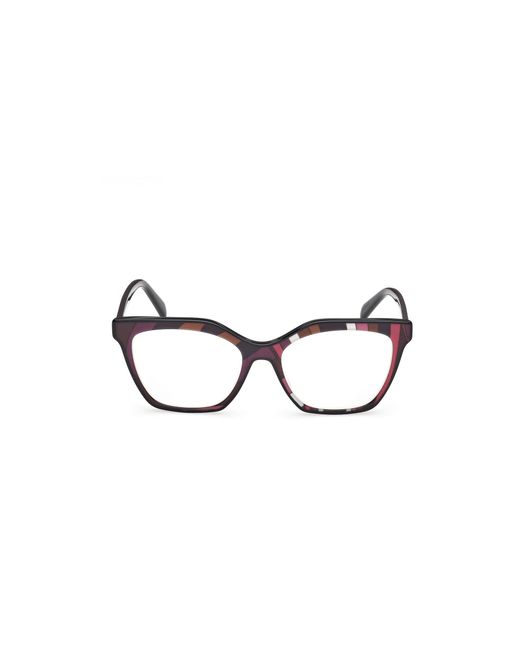 Emilio Pucci Black Ep5239 099 Optical Frames Acetate Geometric Normal