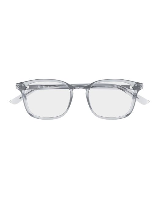 Gucci Black Gg2129O 004 Optical Frames Acetate Transparent Squared for men