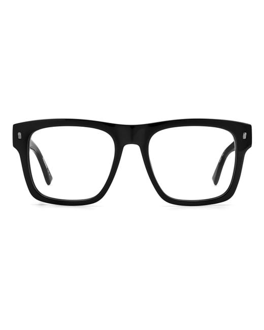 DSquared² Black D2 0037 Ans Optical Frames Acetate Squared for men