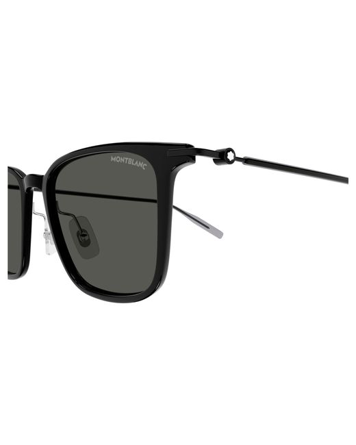 Montblanc Black Mb0354S 001 Sunglasses Injected Squared for men