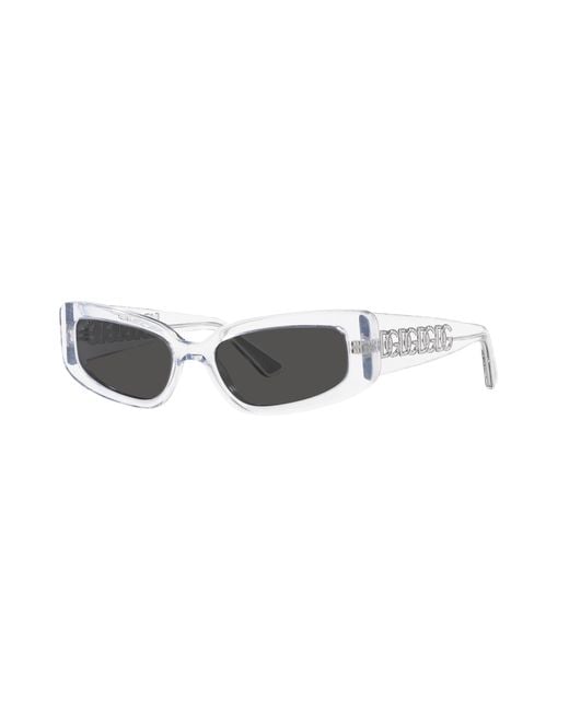 Dolce & Gabbana Black Dg4445 313387 Sunglasses Acetate Cat Eye Normal
