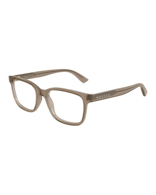 McQueen Black Am0541O 011 Optical Frames Acetate Transparent Squared for men