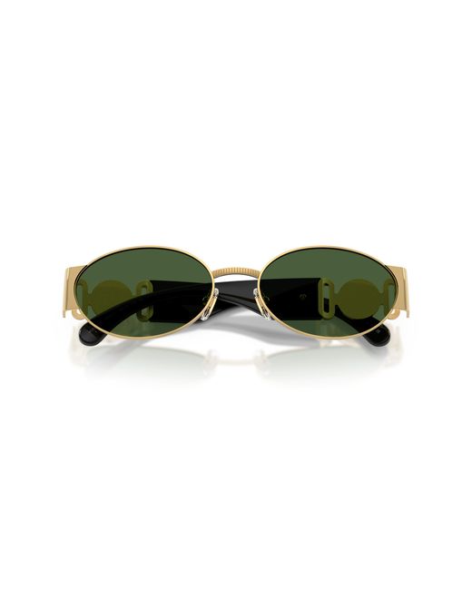 Versace Green Ve2299 100271 Sunglasses Metal Round Normal for men