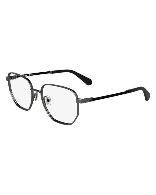 Calvin Klein Black Ckj25203 017 Optical Frames Metal Squared Normal