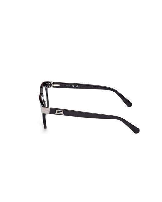 Guess Black Gu50241 001 Optical Frames Acetate Round Normal for men