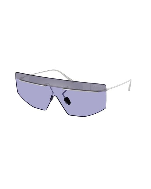 Prada Black Pr B55S 1Bc70P Sunglasses Metal Geometric Normal for men