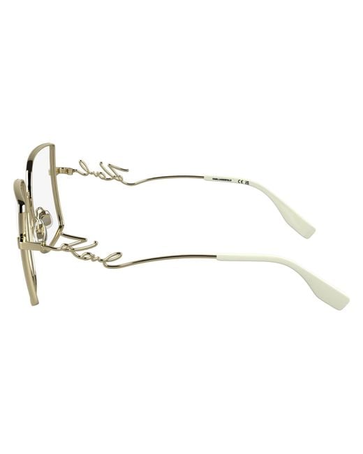 Karl Lagerfeld Black Kl359 715 Optical Frames Metal Squared Normal