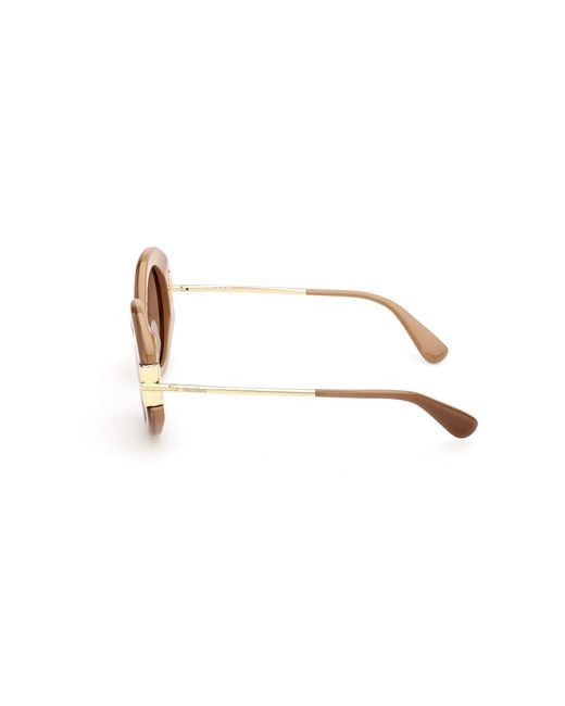 Max Mara Black Mm0188 46E Sunglasses Acetate Round Normal
