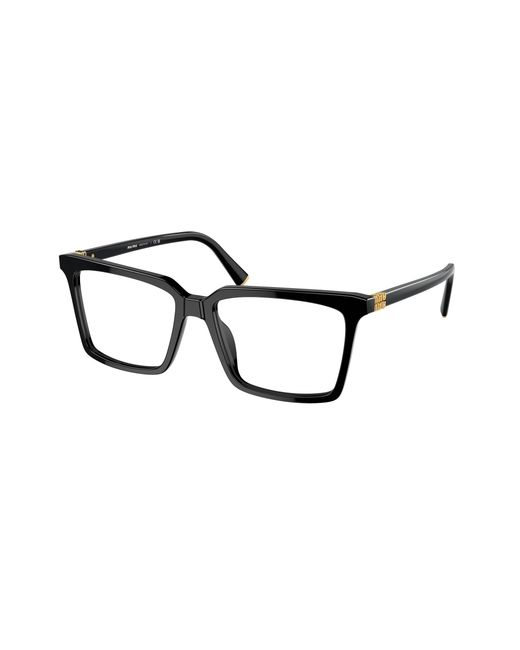 Miu Miu Black Mu 08Xv 16K1O1 Optical Frames Acetate Transparent Squared Normal