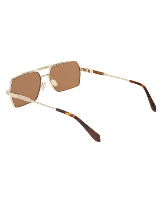 Ferragamo Black Sf332S 745 Sunglasses Titanium Squared Normal for men