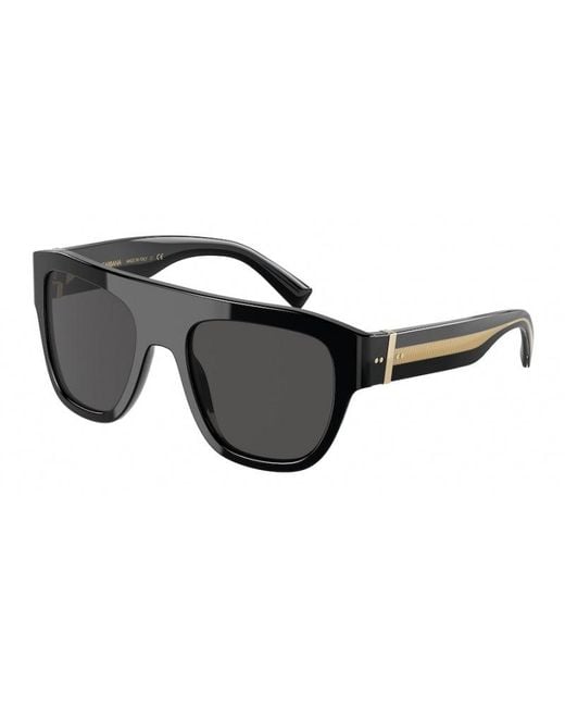 Dolce & Gabbana Black Dg4398 501/87 Sunglasses Plastic Dark Squared Normal