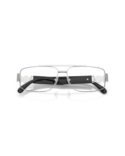 Versace Black Ve1317 1000 Optical Frames Metal Transparent Squared Normal for men