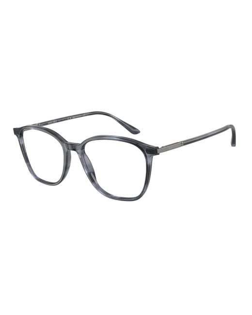 Giorgio Armani Black Ar7236 5986 Optical Frames Acetate Transparent Squared Normal for men