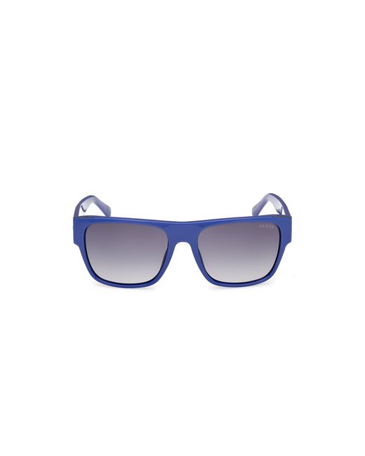 Guess Blue Gu00277 90B Sunglasses Injected Smoke Squared Normal for men