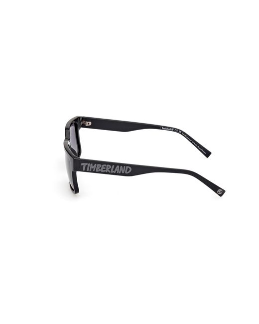 Timberland Black Tb00012 01D Sunglasses Injected Smoke Squared Polarized