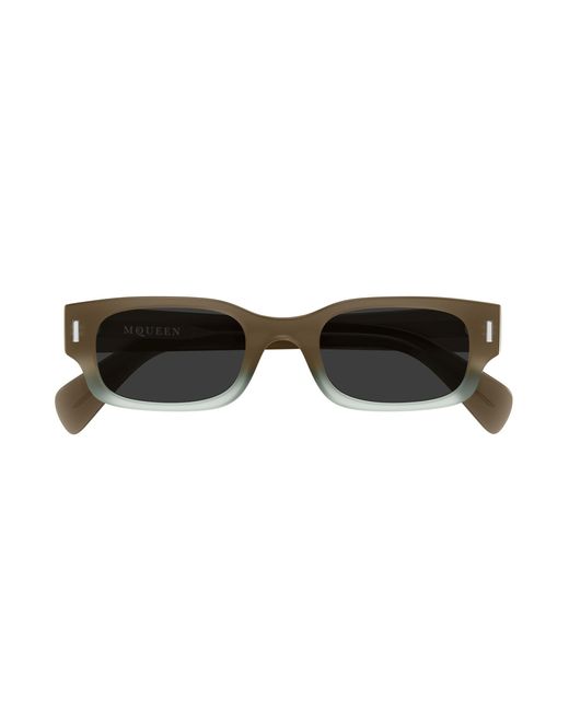 McQueen Black Am0549S 004 Sunglasses Acetate Round