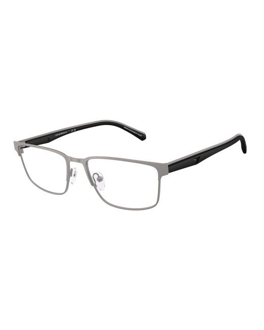 Emporio Armani Black Ea1175 3015 Optical Frames Metal Squared Normal for men