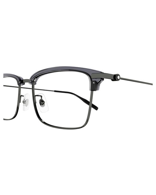 Montblanc Black Mb0318Oa 003 Optical Frames Acetate Transparent Round for men