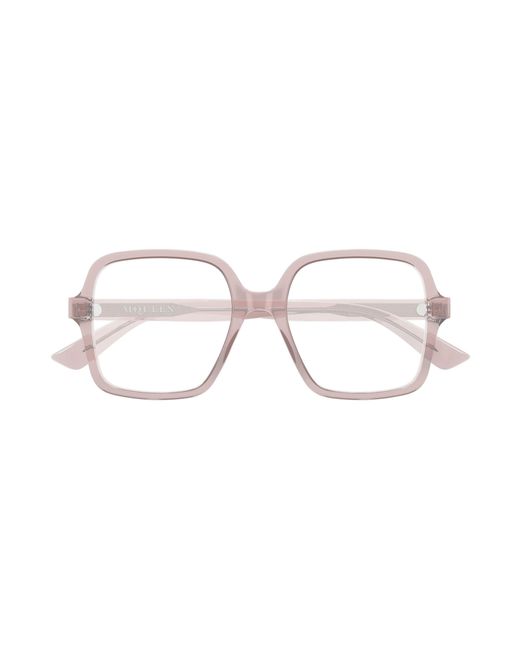 McQueen Black Am0538O 005 Optical Frames Acetate Transparent Squared