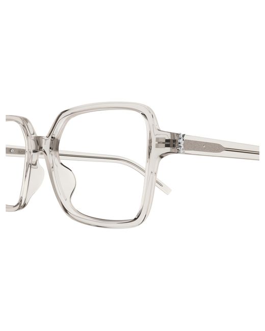 Saint Laurent Black Sl M139 004 Optical Frames Acetate Transparent Squared