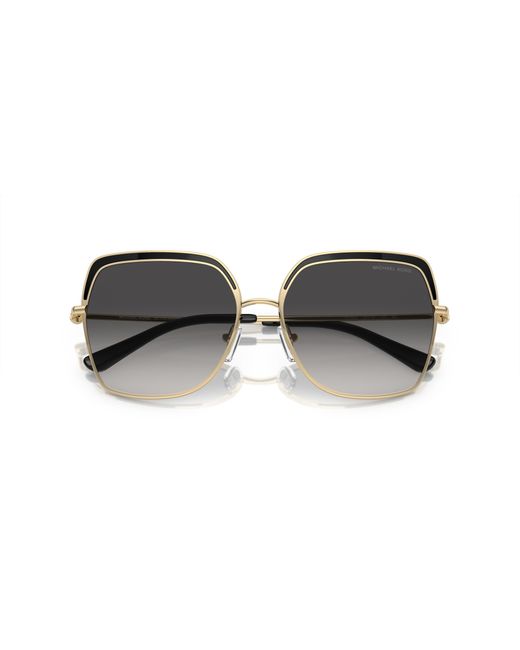 Michael Kors Black Mk1141 Greenpoint 10148G Sunglasses Metal Squared Normal Shaded