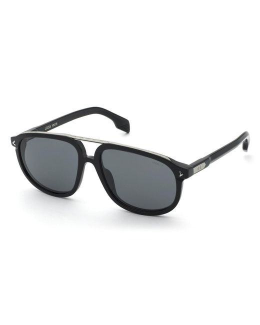 Lozza Black Sl4392M Adagio 9 Arte 700P Sunglasses Acetate Smoke Squared for men