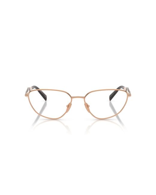 Prada Black Pr D52V 24J1O1 Optical Frames Metal Transparent Geometric Normal