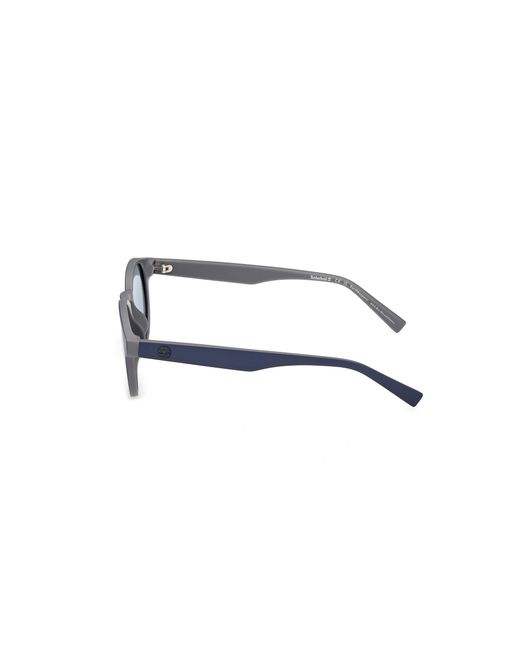 Timberland Black Tb00077 91D Sunglasses Injected Smoke Round Polarized
