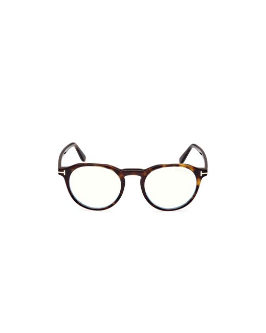 Tom Ford Black Ft5833-B 052 Optical Frames Acetate Round Normal for men