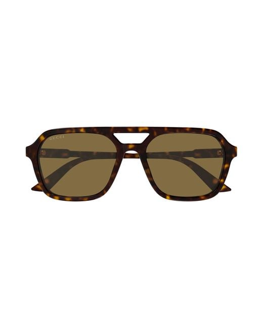 Gucci Black Gg1823Sa 002 Sunglasses Acetate Pilot for men