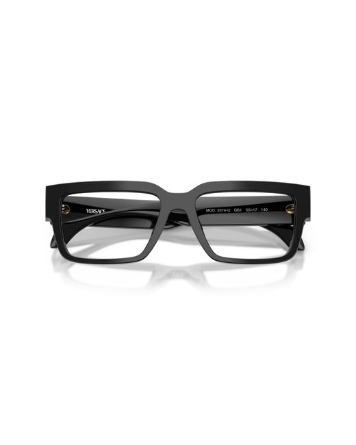 Versace Black Ve3374U Gb1 Optical Frames Acetate Squared Normal for men