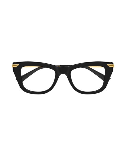 Bottega Veneta Black Bv1370O 001 Optical Frames Acetate Transparent Squared