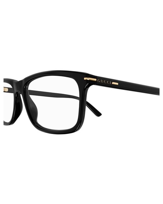 Gucci Black Gg1447O 001 Optical Frames Acetate Transparent Squared for men
