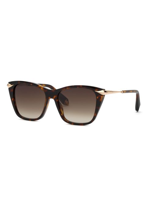 Roberto Cavalli Black Src150 01Ay Sunglasses Acetate Cat Eye Normal Nuanced