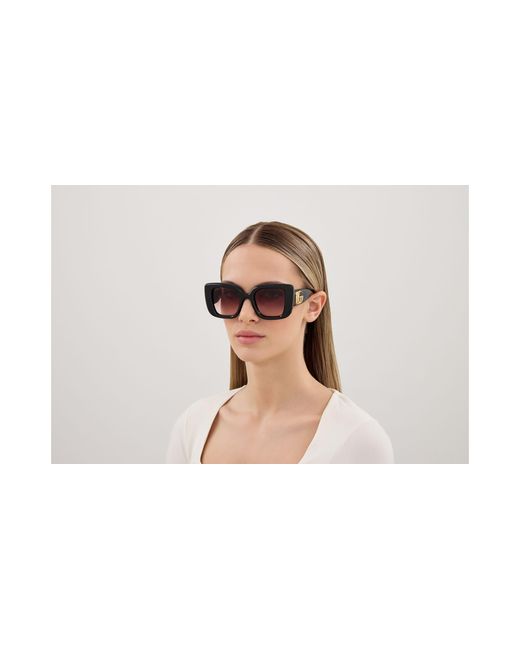 Gucci Black Gg1975S 001 Sunglasses Injected Butterfly