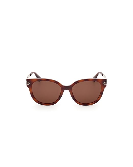 MAX&Co. Black Mo0121 52E Sunglasses Injected Round Normal