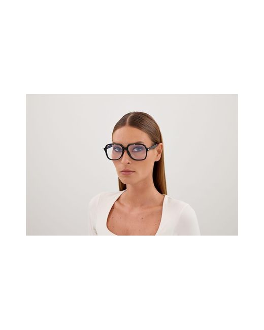 Saint Laurent Black Sl 545 Opt 002 Optical Frames Acetate Transparent Squared