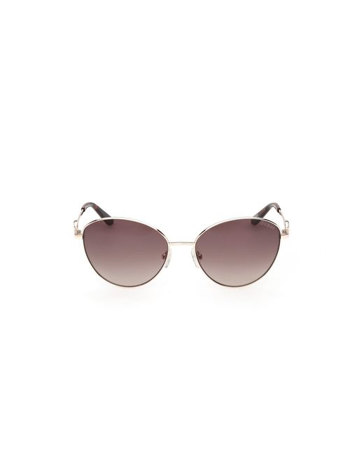 Guess Black Gu00284 32F Sunglasses Metal Round Normal