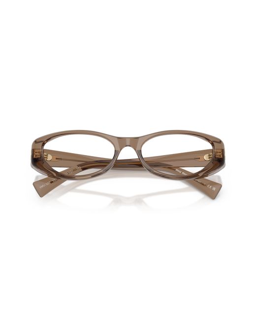 Miu Miu Black Mu 03Zv 26M1O1 Optical Frames Acetate Transparent Round Normal